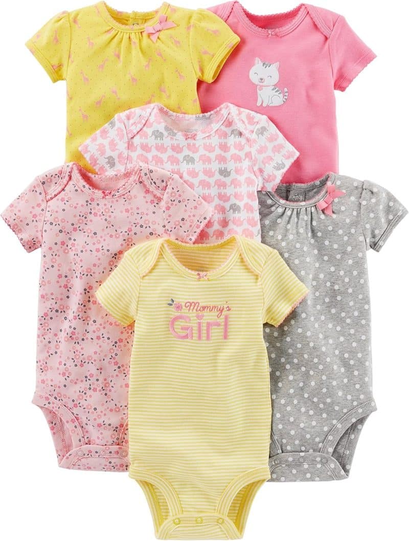 Simple Joys by Carter's baby Girls Short Sleeve Bodysuit (6 Pack) - Image 54
