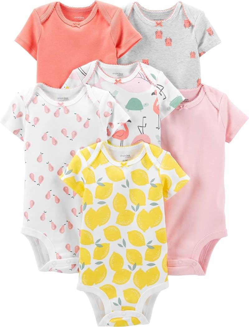 Simple Joys by Carter's baby Girls Short Sleeve Bodysuit (6 Pack) - Image 56