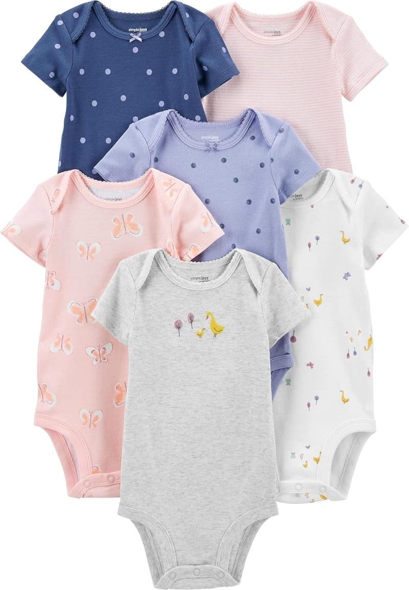 Simple Joys by Carter's baby Girls Short Sleeve Bodysuit (6 Pack) - Image 62