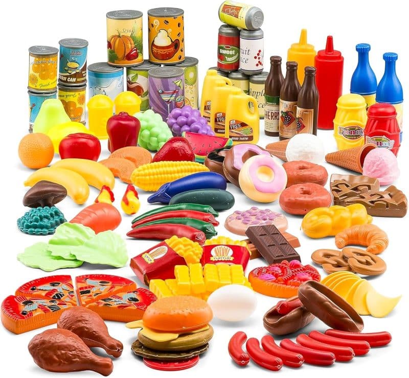 Jaxojoy Pretend Play Chef/Food Set
