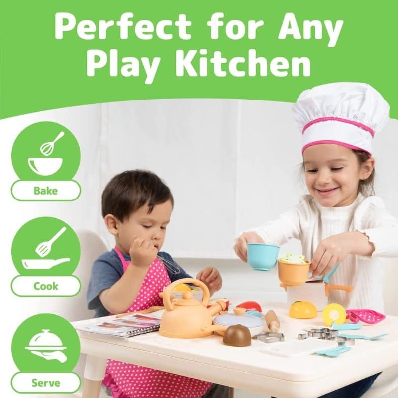 Jaxojoy Pretend Play Chef/Food Set - Image 21