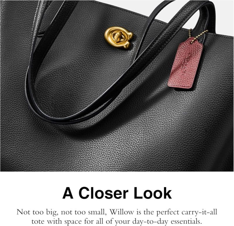 Coach Women's Polished Pebble Leather Willow Tote - Image 10