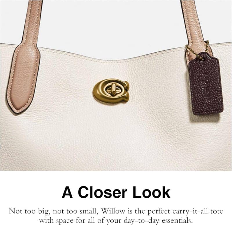 Coach Women's Polished Pebble Leather Willow Tote - Image 16