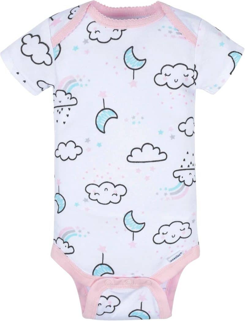 Gerber Baby Girls' Short Sleeve Onesies (8-Pack) - Image 4