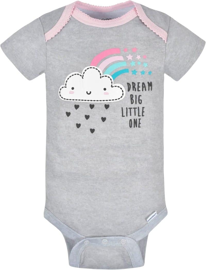 Gerber Baby Girls' Short Sleeve Onesies (8-Pack) - Image 5