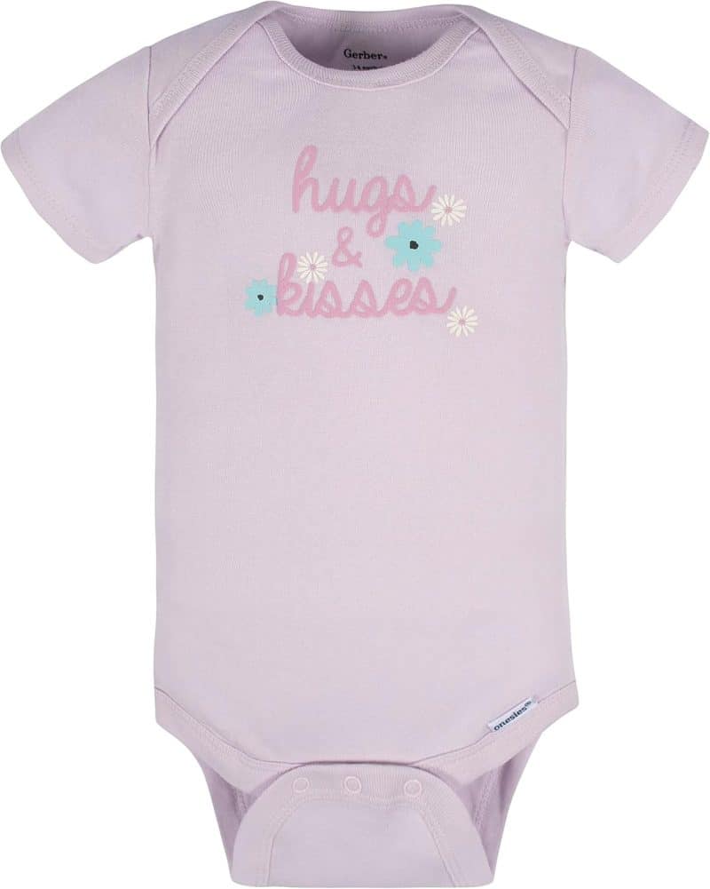 Gerber Baby Girls' Short Sleeve Onesies (8-Pack) - Image 9