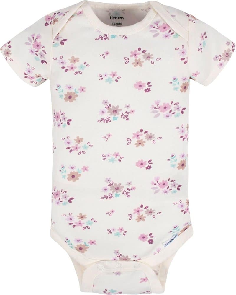 Gerber Baby Girls' Short Sleeve Onesies (8-Pack) - Image 12