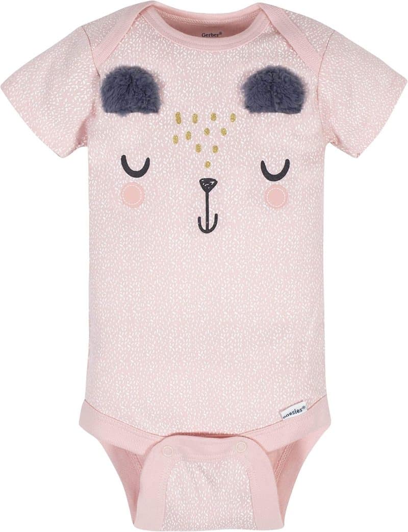 Gerber Baby Girls' Short Sleeve Onesies (8-Pack) - Image 28