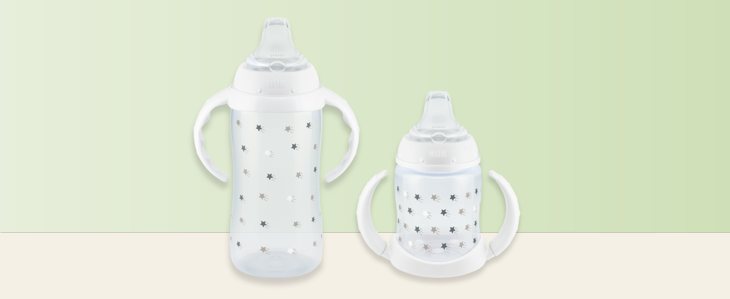 Learner cup easy transition to cup easy to hold spill proof soft spout gentle BPA free ages 9 months