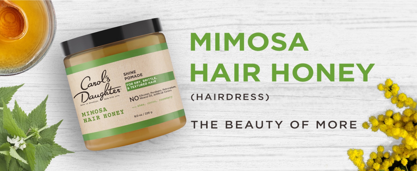 mimosa, hair honey, mimosa, hair, haircare, styling, for dry, brittle, textured hair, shine pomade