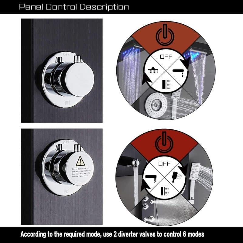 ELLO&ALLO LED Shower Panel Tower System - Image 9