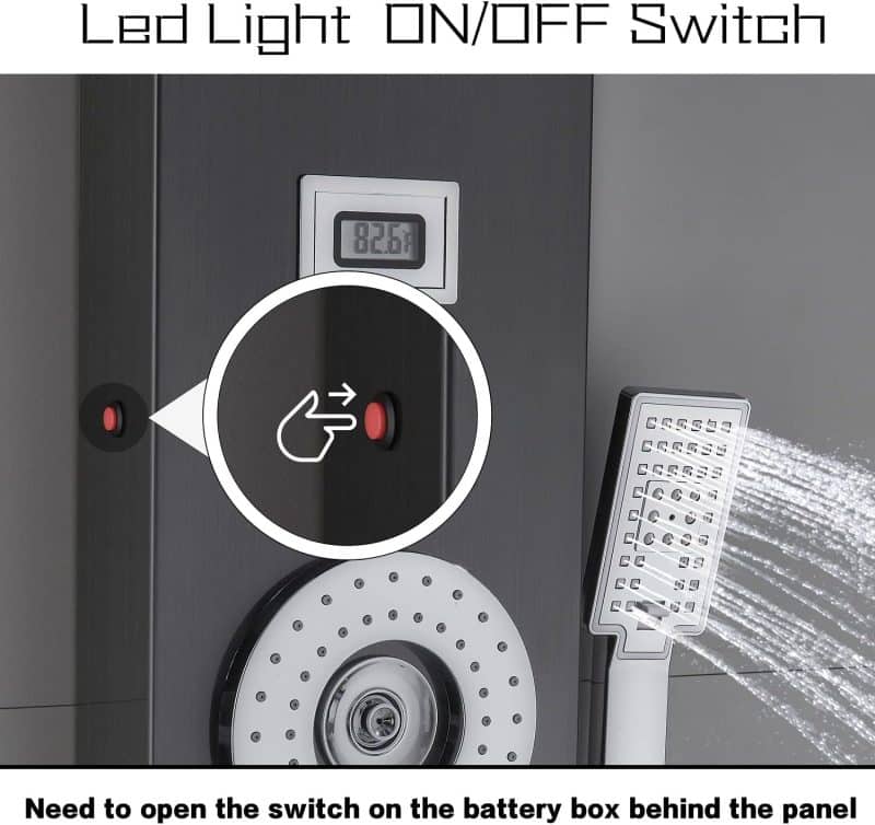 ELLO&ALLO LED Shower Panel Tower System - Image 10
