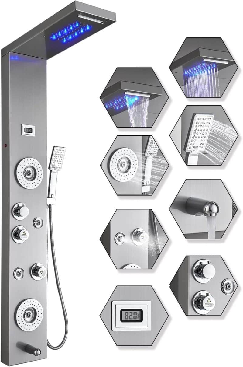 ELLO&ALLO LED Shower Panel Tower System - Image 30