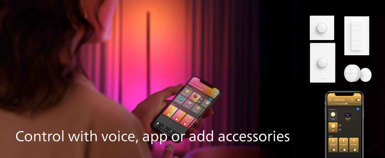 Control with voice and accessories
