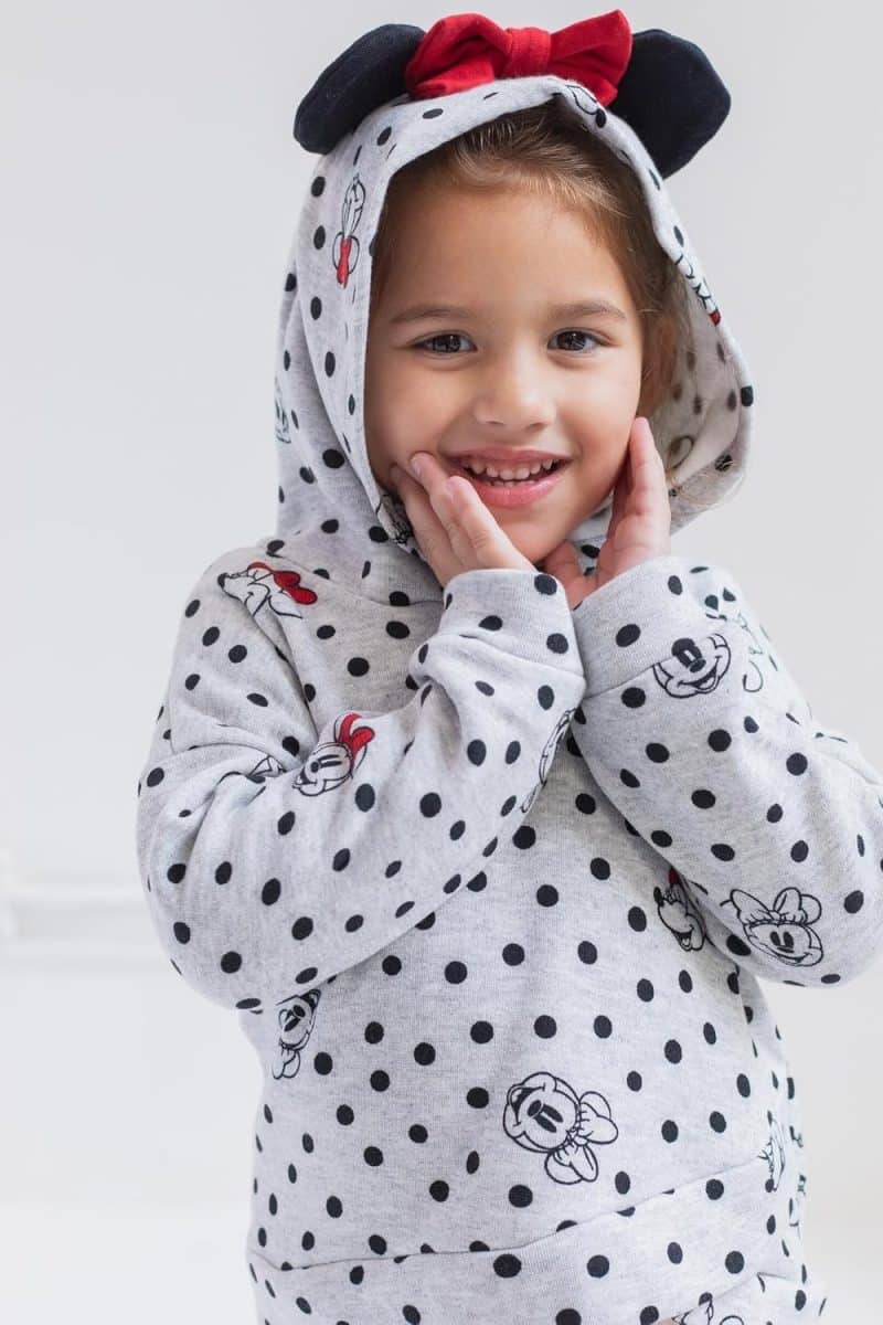 Disney Minnie Mouse Pullover Fleece Hoodie 3 Piece Set - Image 13