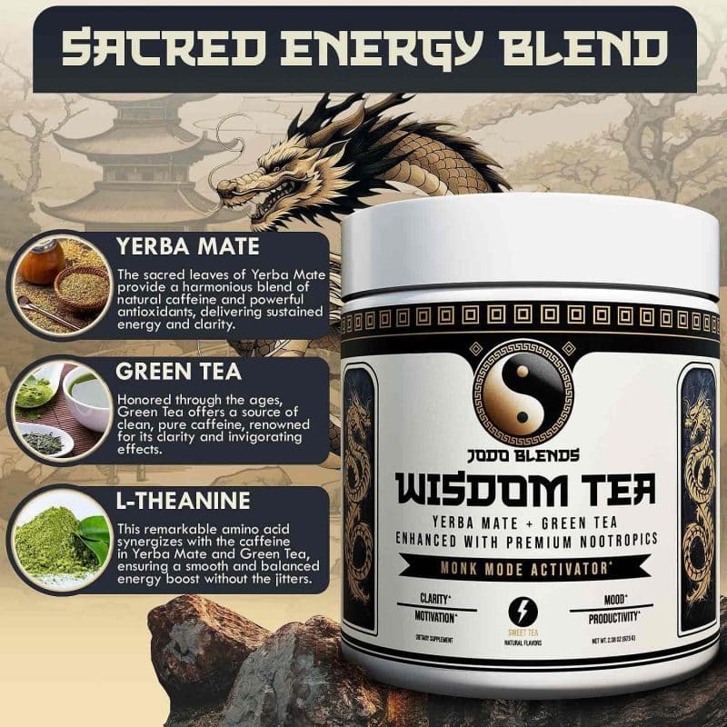 Jodo Blends Yerba Mate & Green Tea Extract Instant Tea Powder - Image 2