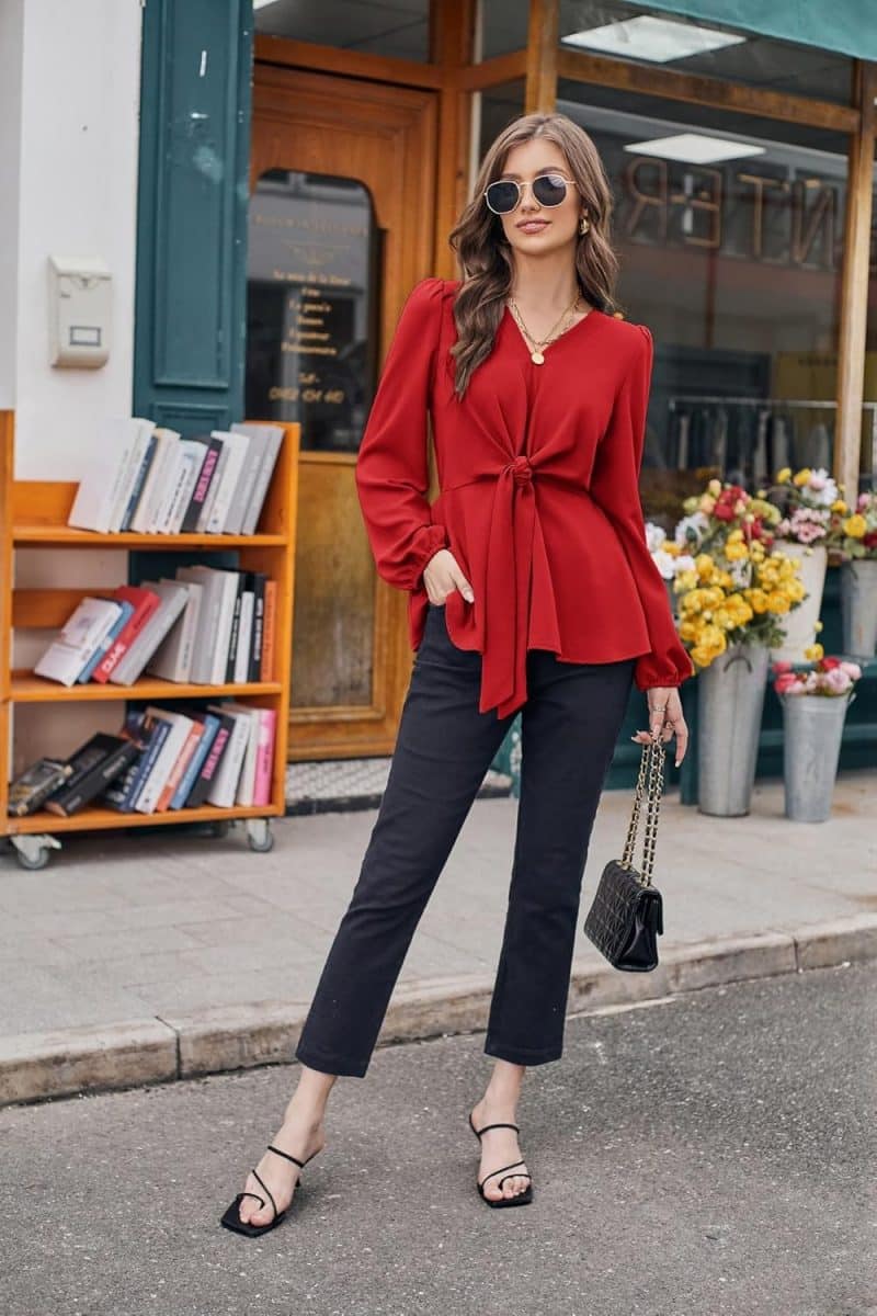 GRACE KARIN Women's Elegant Peplum Tops - Image 10