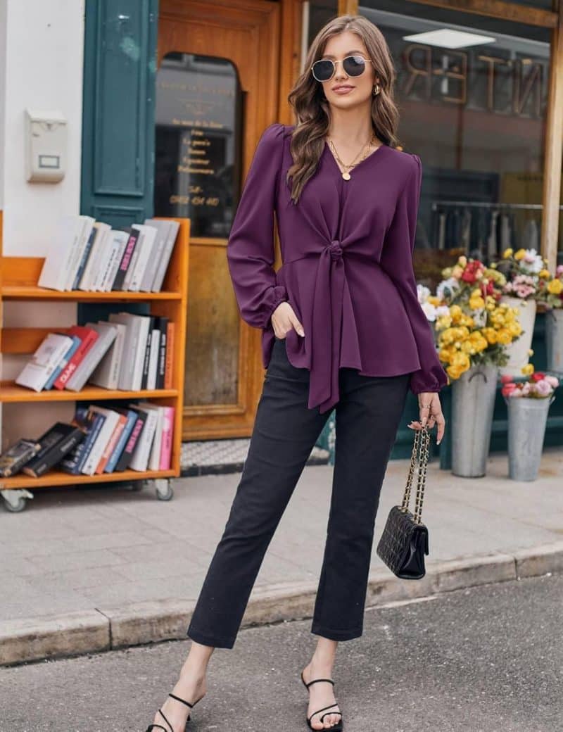 GRACE KARIN Women's Elegant Peplum Tops - Image 45