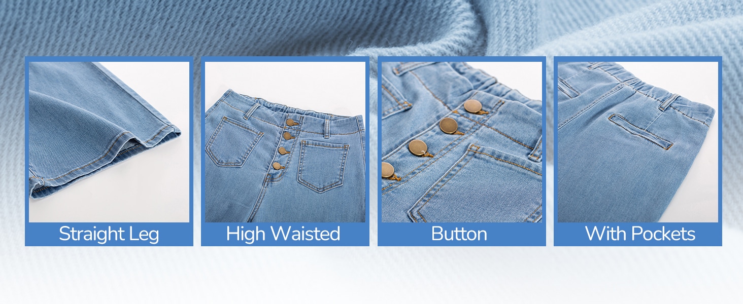 Vintage Button Front Jeans
