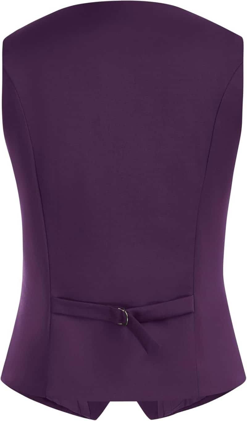 Belle Poque Women Double Breasted Waistcoat Vintage Lapel Collar Vest Coat with 2 Pockets - Image 15