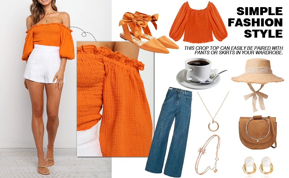Women Stylish Casual Off-Shoulder Blouses Tops