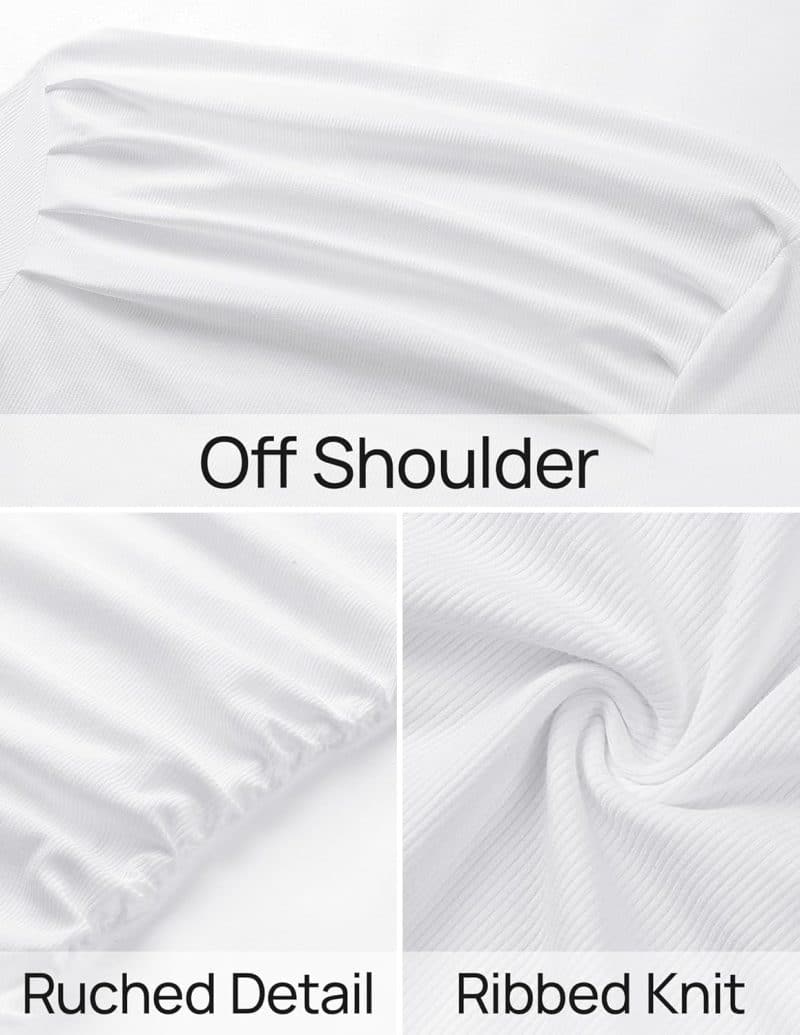 ZESICA Womens Off Shoulder Long Sleeve Top - Image 10