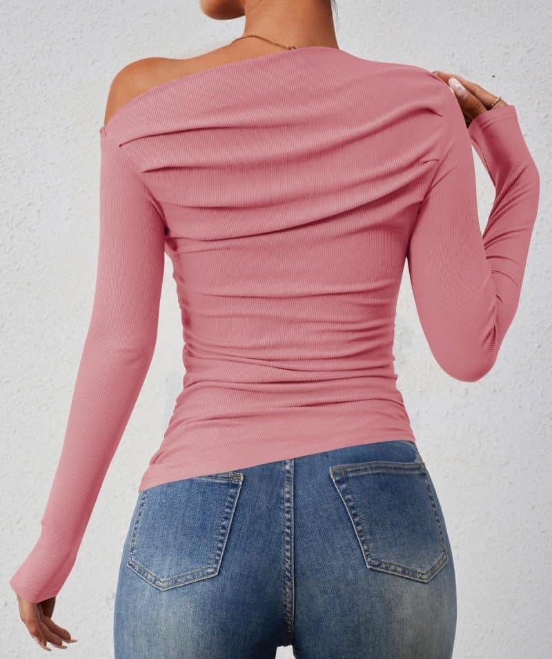 ZESICA Womens Off Shoulder Long Sleeve Top - Image 28
