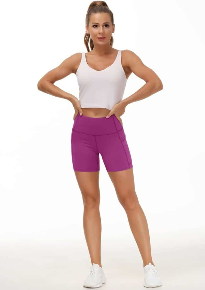 THE GYM PEOPLE Tummy Control Yoga Shorts - Image 43