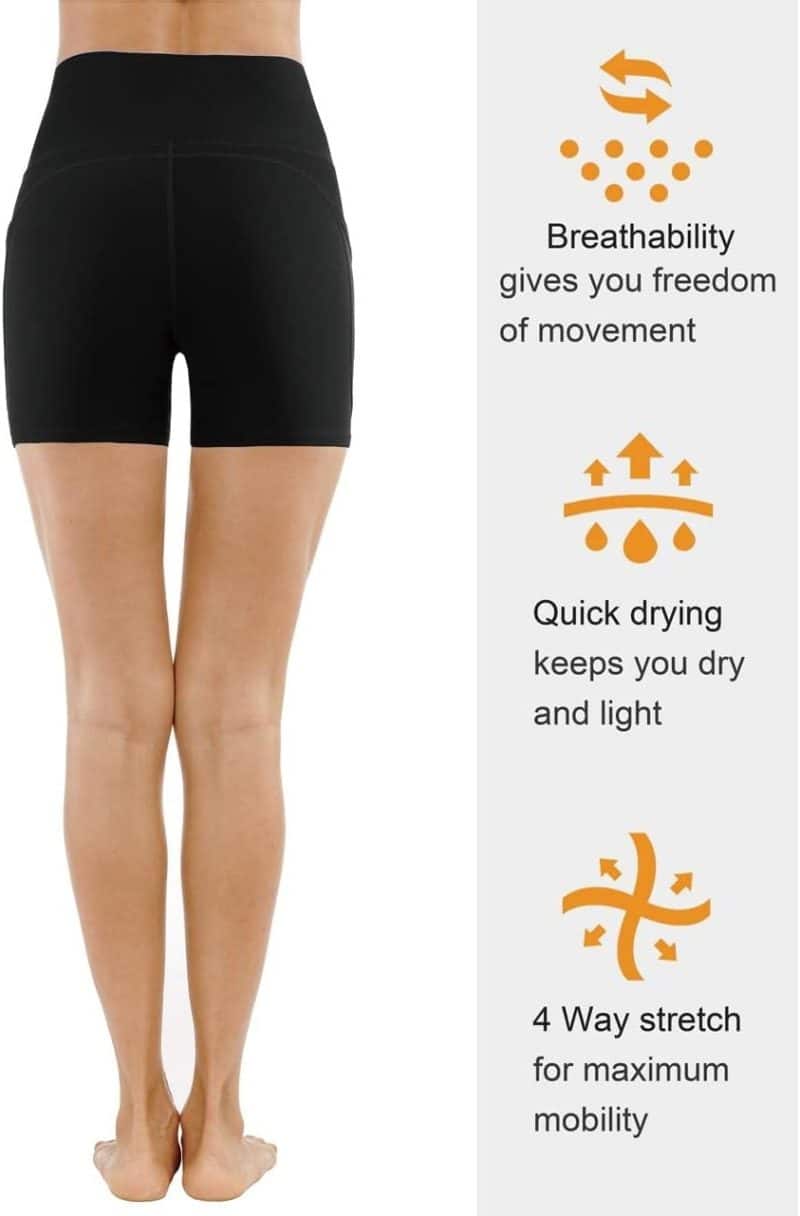THE GYM PEOPLE Tummy Control Yoga Shorts - Image 60