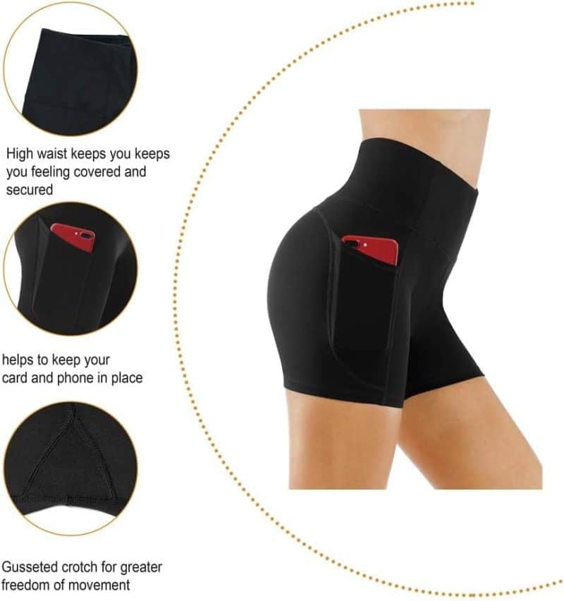 THE GYM PEOPLE Tummy Control Yoga Shorts - Image 61