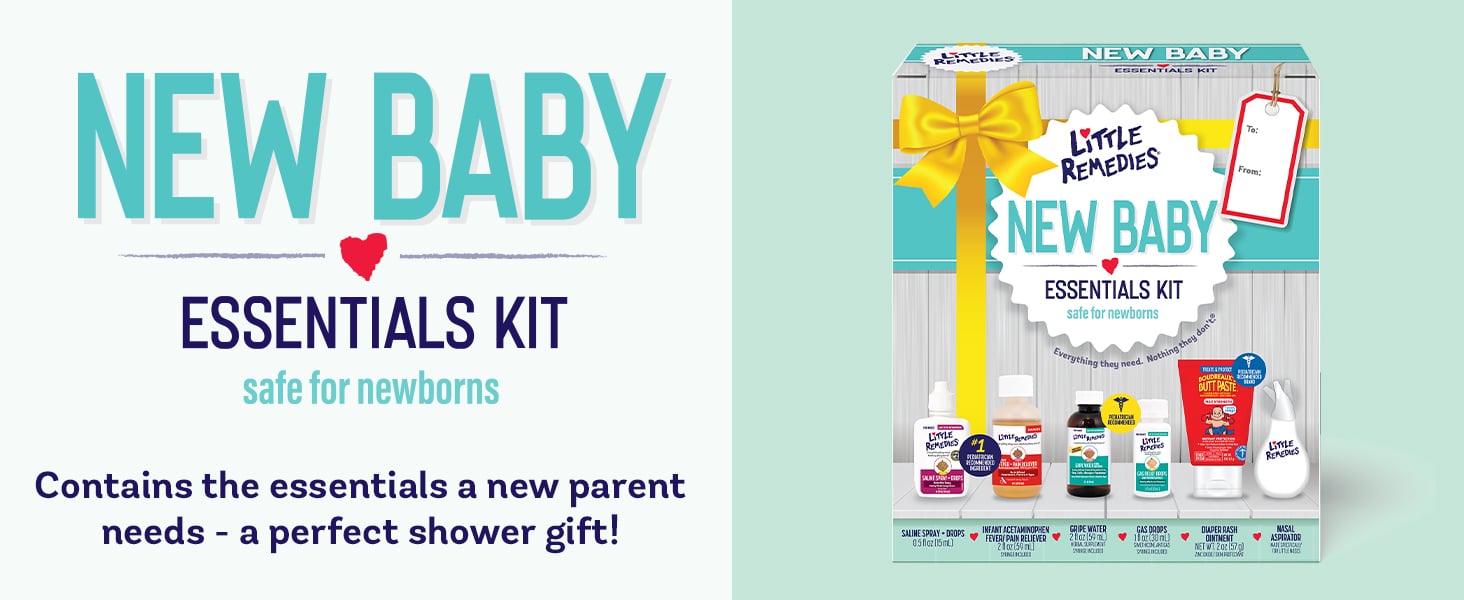 little remedies new baby essentials kit, safe for newborns