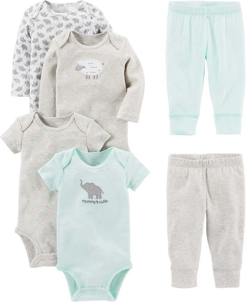 Simple Joys by Carter's unisex-baby Bodysuits (Short and Long Sleeve) and Pants Set (6-piece) - Image 9
