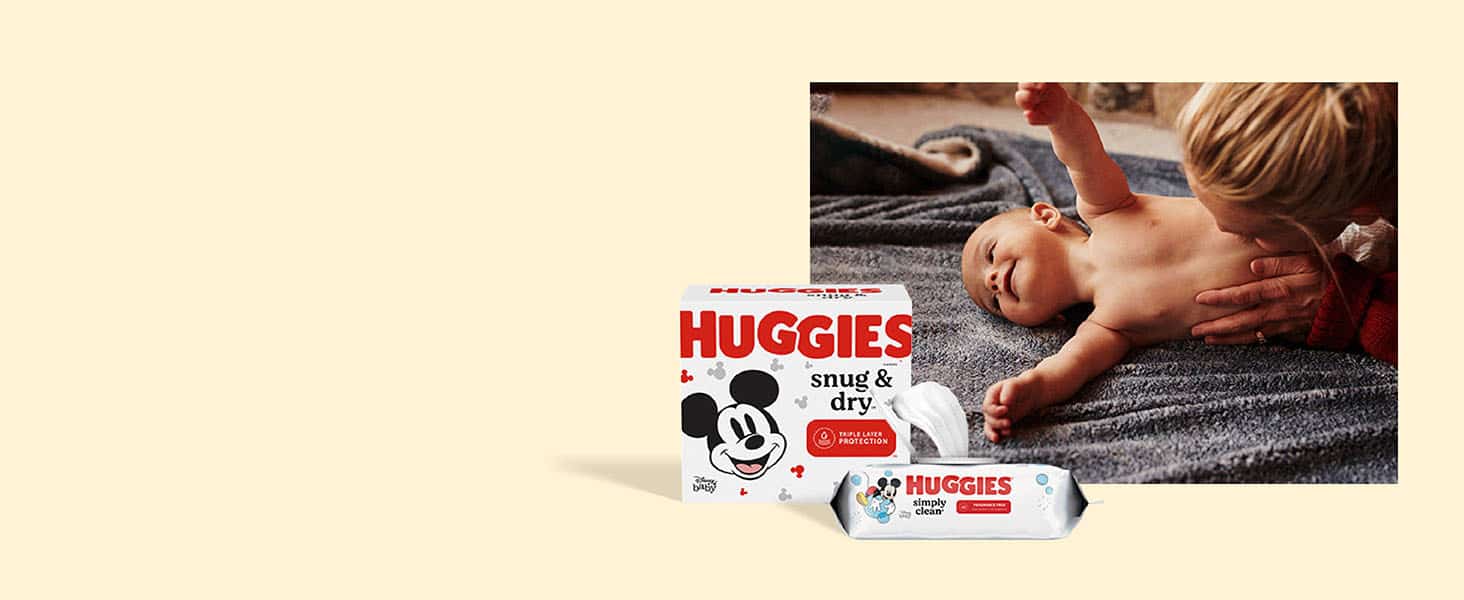 Huggies snug & dry and simply clean wipes