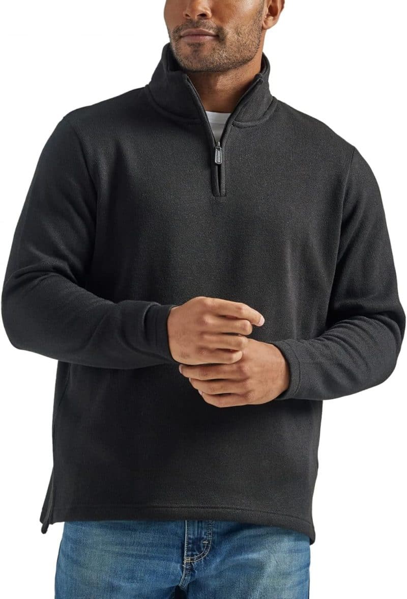 Wrangler Authentics Men's Long Sleeve Fleece Quarter-Zip Sweater - Image 12