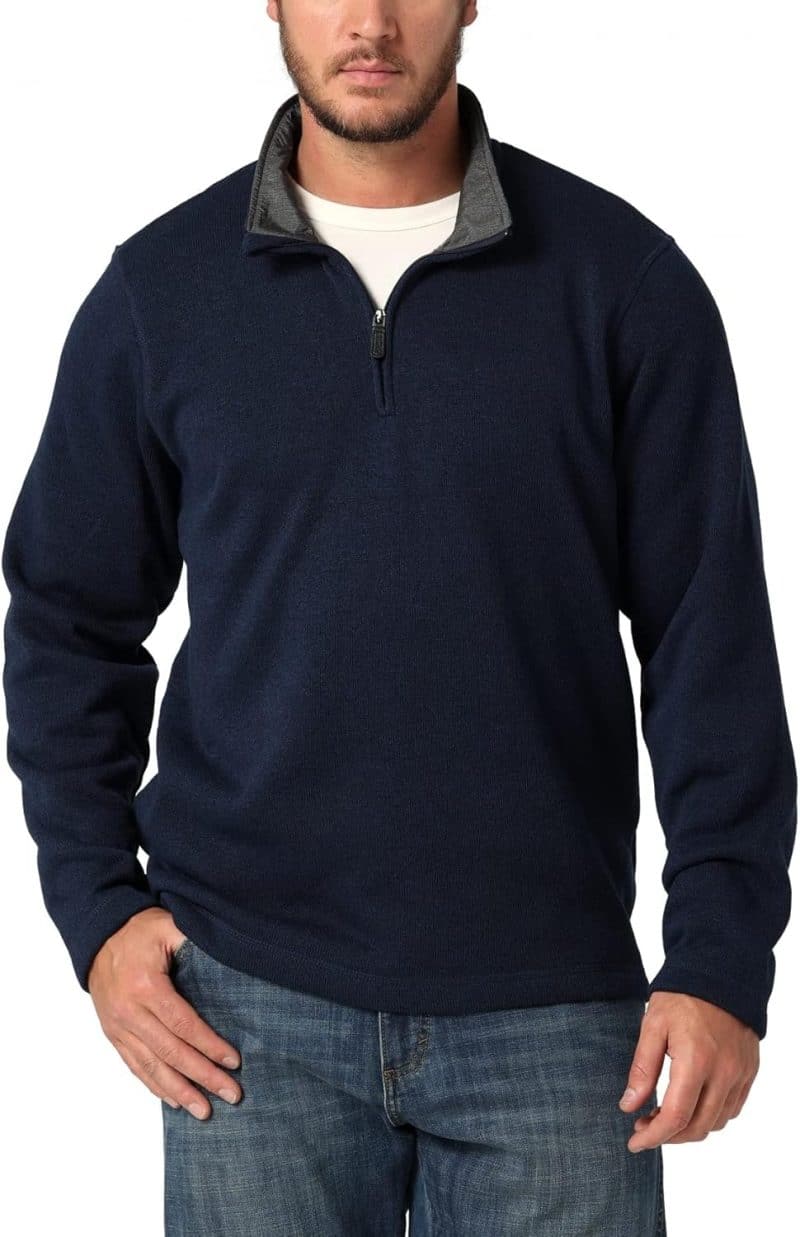 Wrangler Authentics Men's Long Sleeve Fleece Quarter-Zip Sweater - Image 19