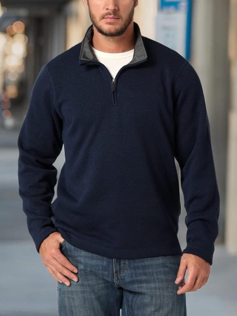 Wrangler Authentics Men's Long Sleeve Fleece Quarter-Zip Sweater - Image 22