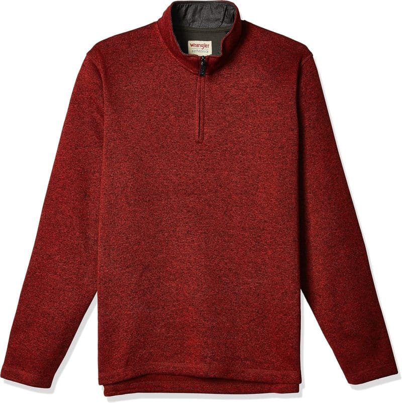 Wrangler Authentics Men's Long Sleeve Fleece Quarter-Zip Sweater - Image 23
