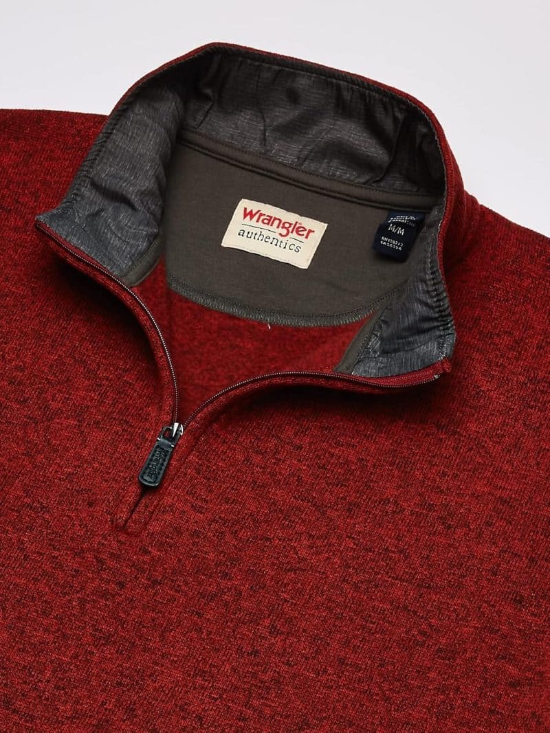 Wrangler Authentics Men's Long Sleeve Fleece Quarter-Zip Sweater - Image 24