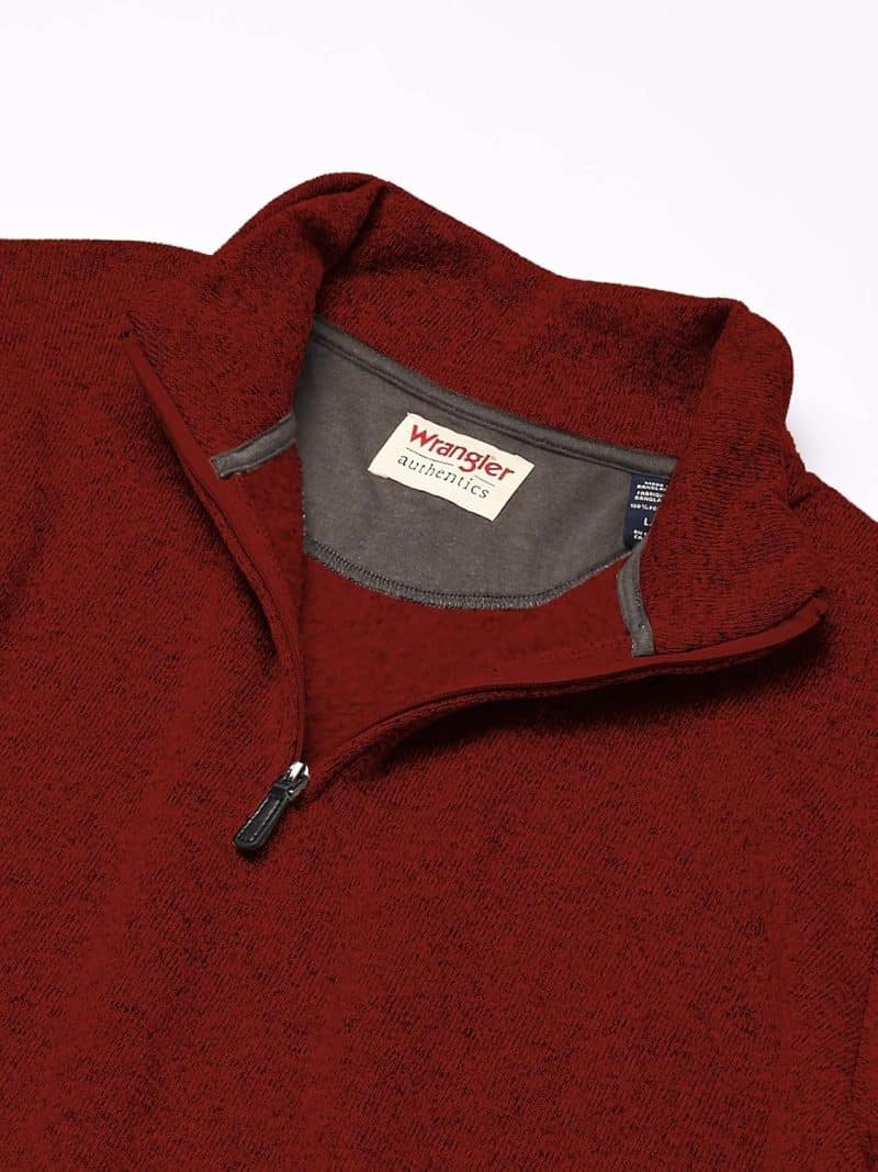 Wrangler Authentics Men's Long Sleeve Fleece Quarter-Zip Sweater - Image 28