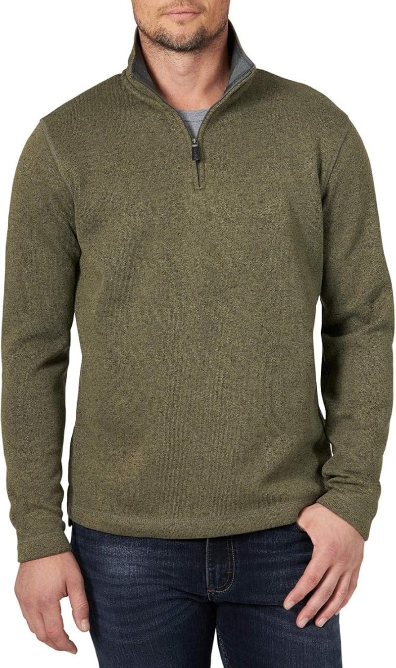 Wrangler Authentics Men's Long Sleeve Fleece Quarter-Zip Sweater - Image 31