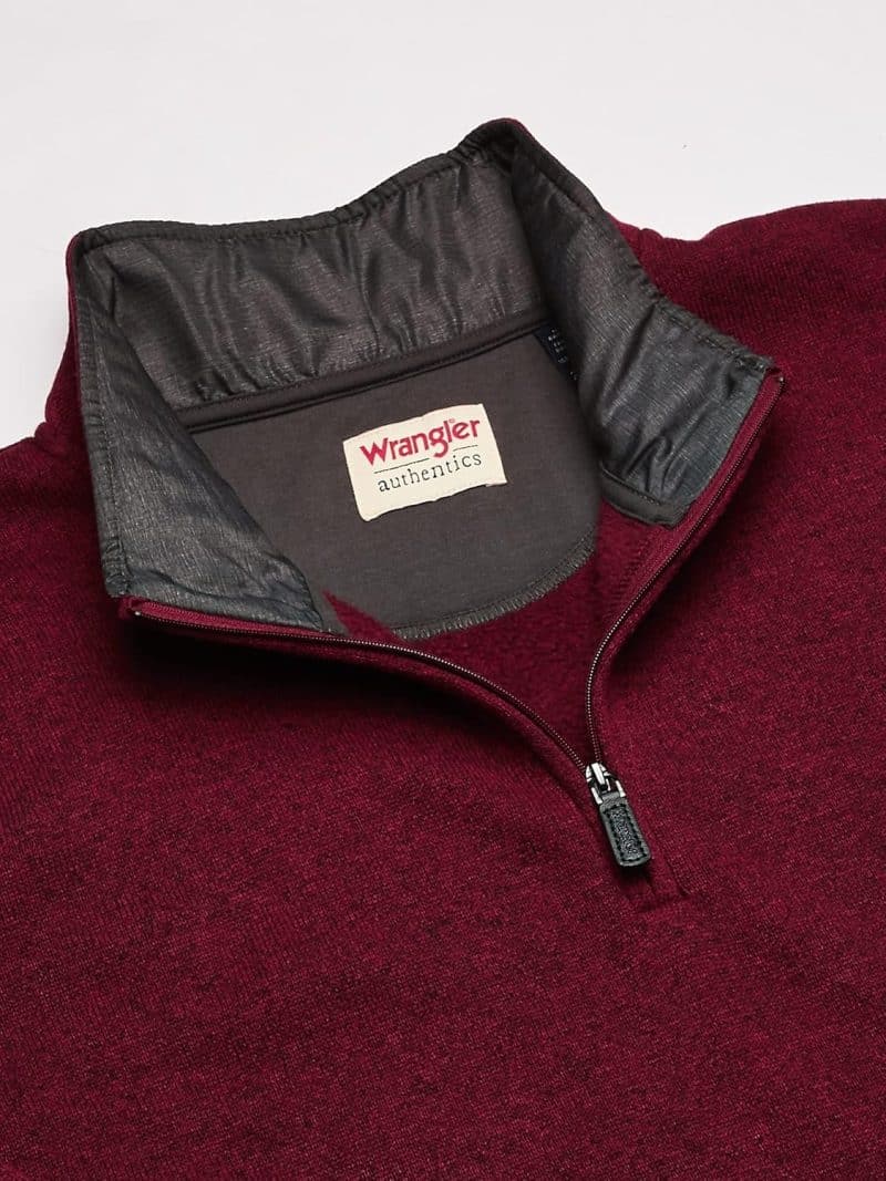 Wrangler Authentics Men's Long Sleeve Fleece Quarter-Zip Sweater - Image 35