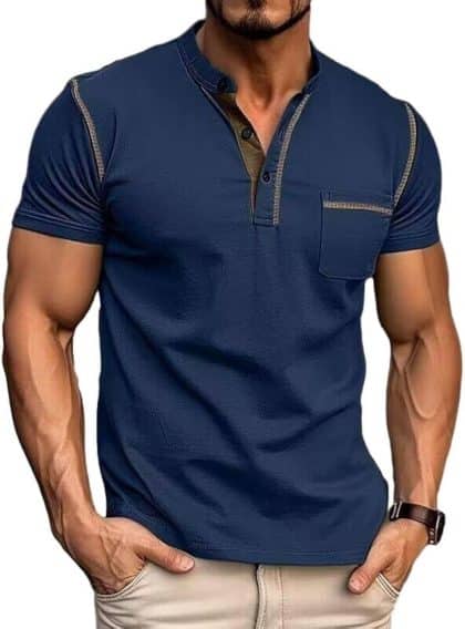 Qekoma Casual Henley Shirt