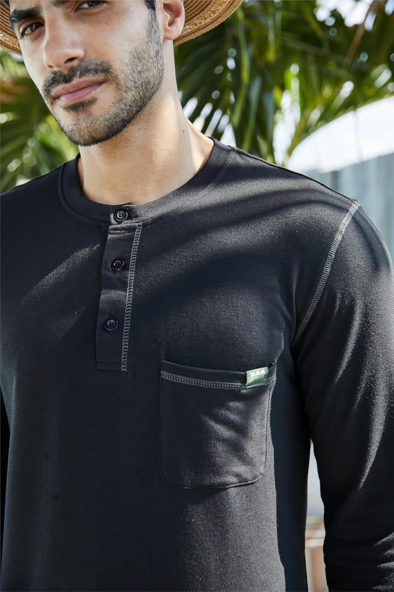 Qekoma Casual Henley Shirt - Image 13