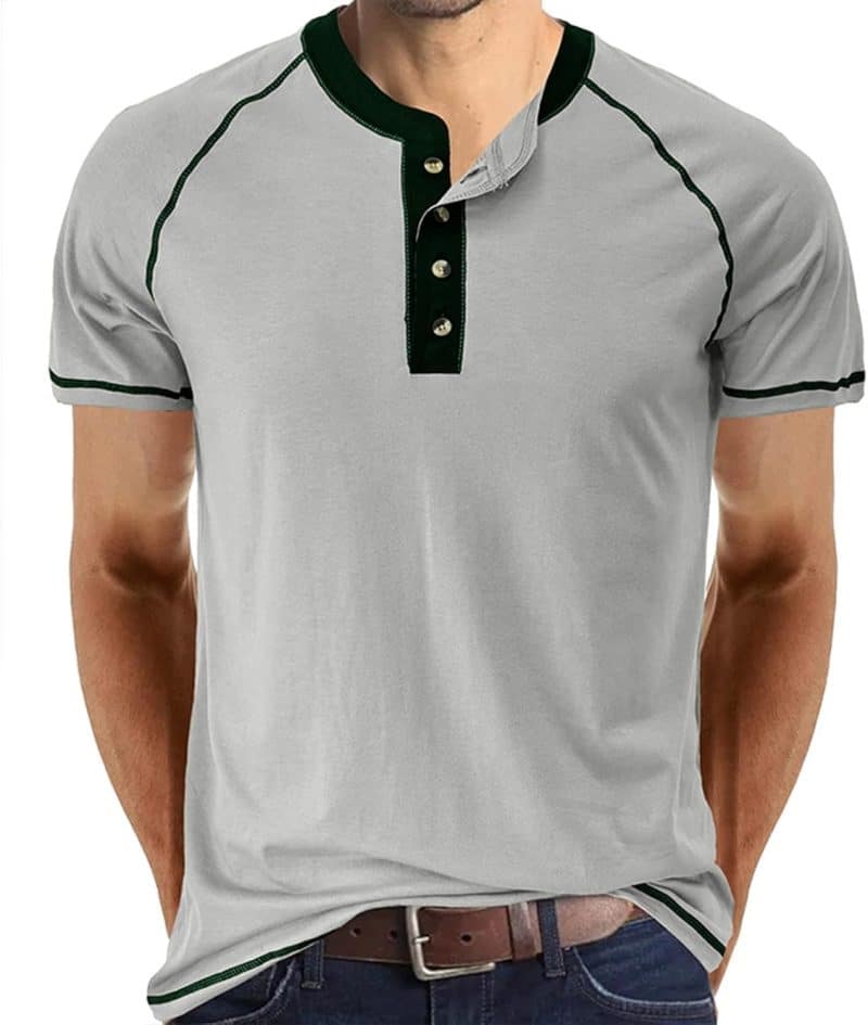 Qekoma Casual Henley Shirt - Image 30