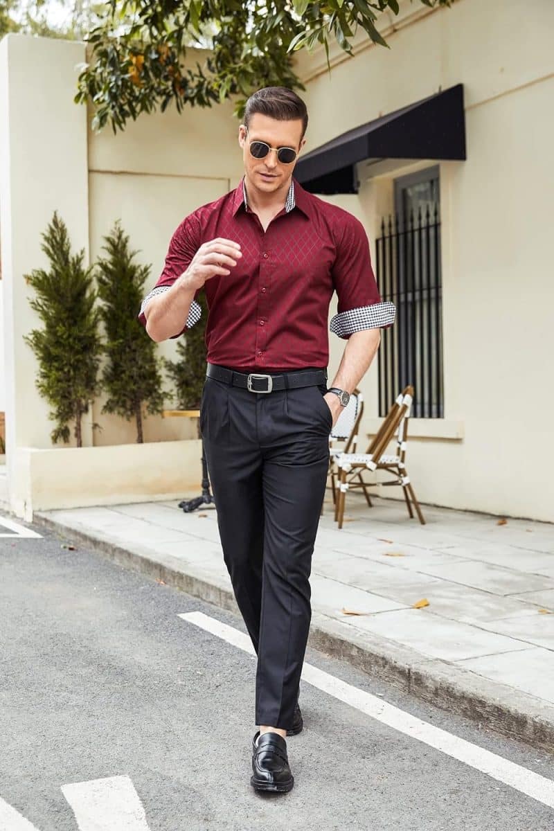 COOFANDY Men's Long Sleeve Dress Shirt - Image 4