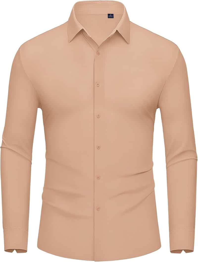 DEMEANOR Men's Muscle Fit Dress Shirt - Image 29