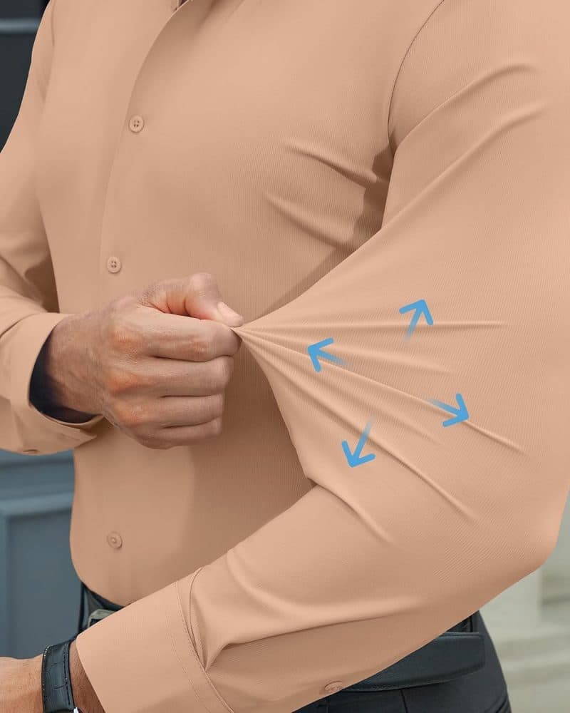DEMEANOR Men's Muscle Fit Dress Shirt - Image 32
