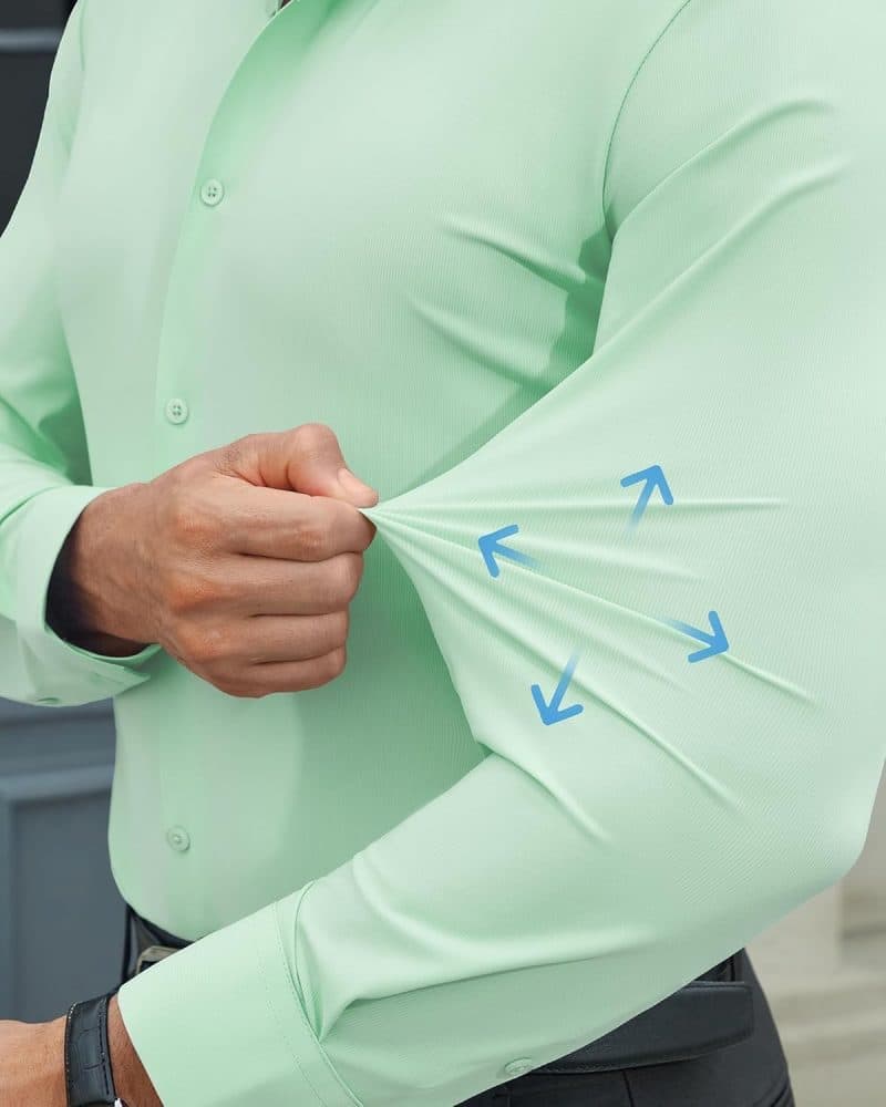 DEMEANOR Men's Muscle Fit Dress Shirt - Image 46