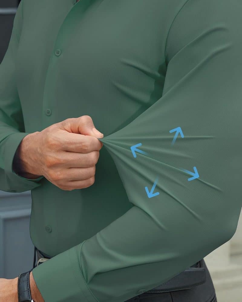 DEMEANOR Men's Muscle Fit Dress Shirt - Image 116
