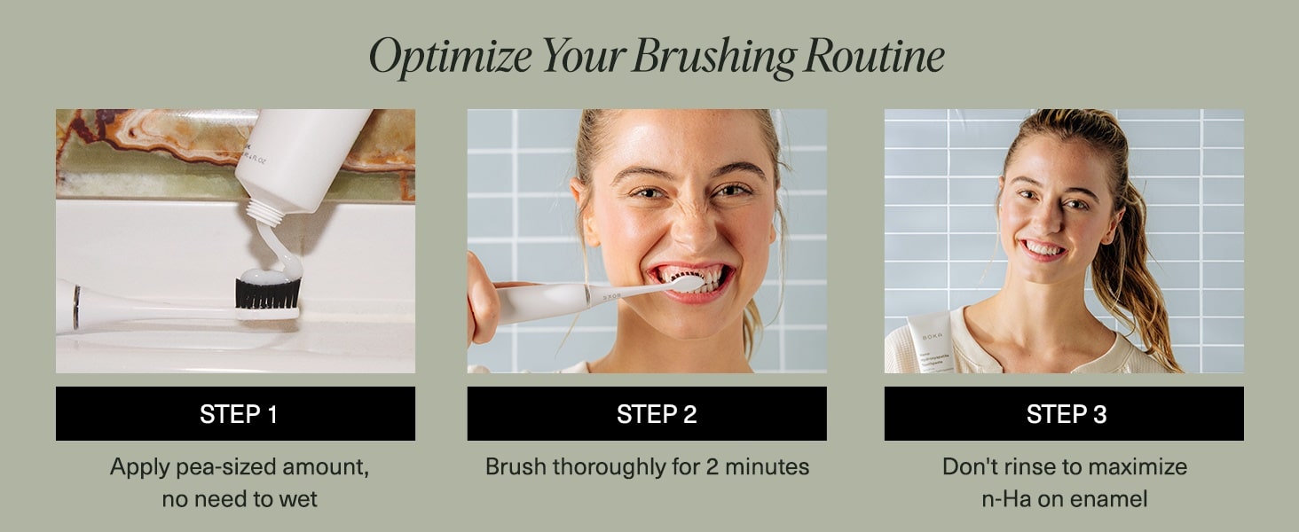 How to brush using Boka toothpaste